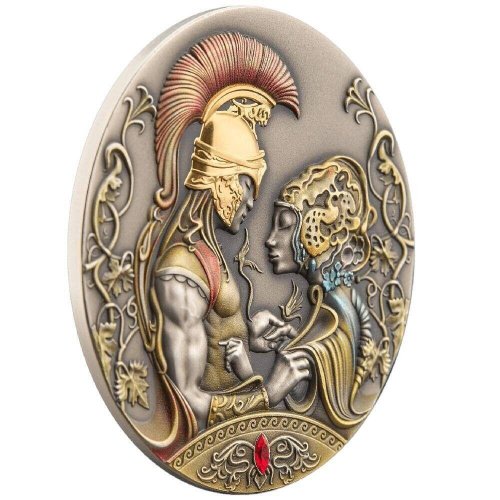 Niue 2022 5$ MEDEA AND JASON’S LOVE Myths of Love Antique Finish silver coin