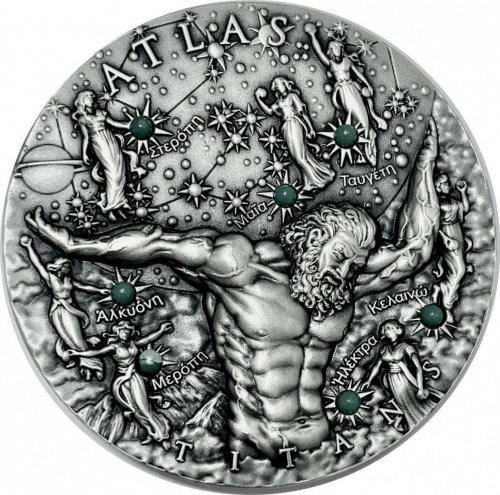 Niue 2020 2$ ATLAS Titans Glow In The Dark 2 Oz Silver Coin