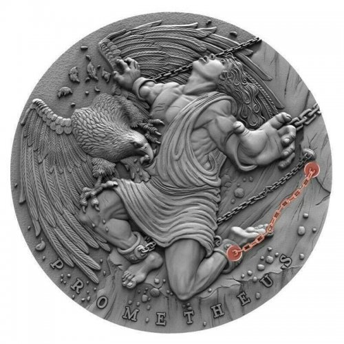 Niue 2019 5$ PROMETHEUS Ancient Myths 2 Oz Silver Coin