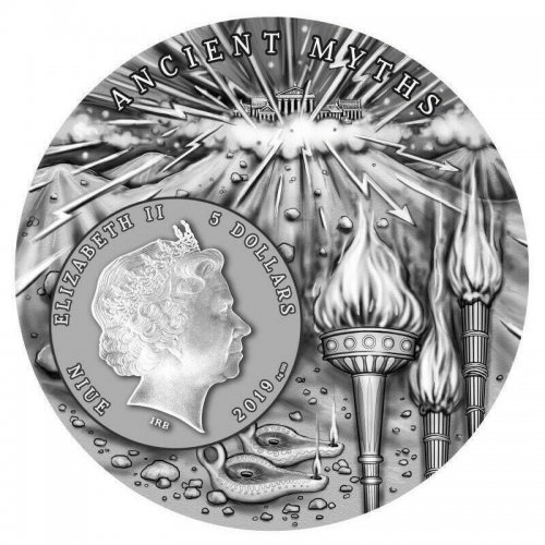 Niue 2019 5$ PROMETHEUS Ancient Myths 2 Oz Silver Coin