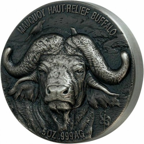 Ivory Coast 2020 5000 Francs Big Five – Buffalo- 5 Oz silver coin