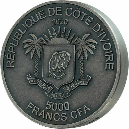 Ivory Coast 2020 5000 Francs Big Five – Buffalo- 5 Oz silver coin