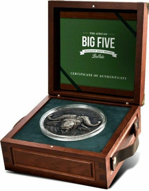 Ivory Coast 2020 5000 Francs Big Five – Buffalo- 5 Oz silver coin