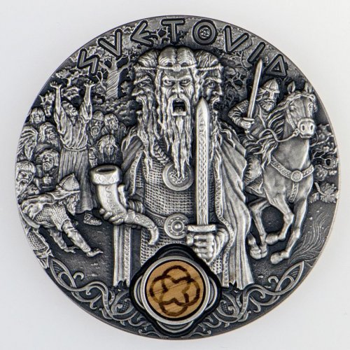 Niue 2019 2$ SVETOVID Slavic Gods Antique Finish 2 Oz silver coin