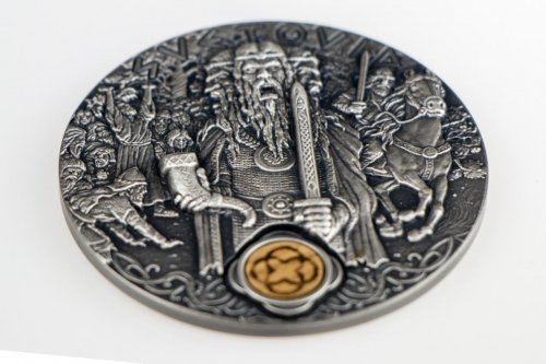 Niue 2019 2$ SVETOVID Slavic Gods Antique Finish 2 Oz silver coin