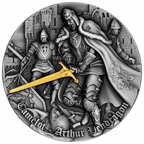 Niue 2021 5$ ARTHUR PENDRAGON Camelot 2 Oz Silver Coin