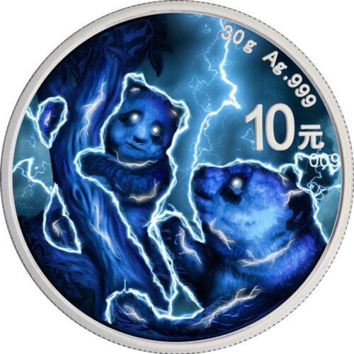 China 2021 10 Yuan -Panda Storm - 30gr silver coin