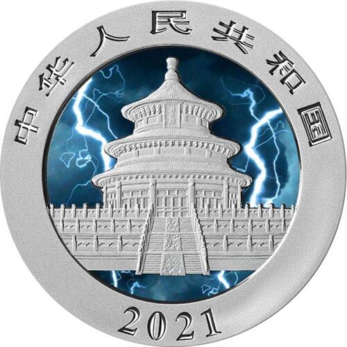 China 2021 10 Yuan -Panda Storm - 30gr silver coin