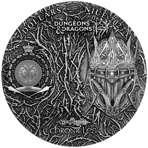 Niue 2023 7$ DRAGONS OF AUTUMN TWILIGHT Dragonlance Chronicles 3 Oz Silver Coin