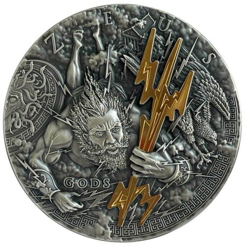 Niue 2021 2$ - Gods - Zeus 2 Oz silver coin