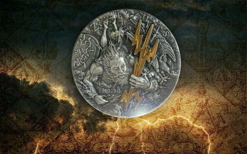 Niue 2021 2$ - Gods - Zeus 2 Oz silver coin