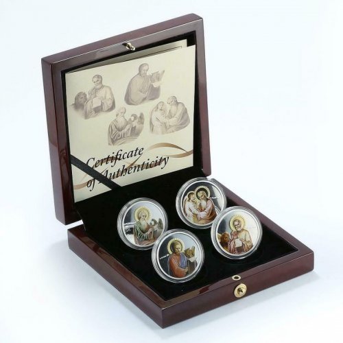 Niue 2011 The Evangelists 2$ 4x 1 Oz .999 Silver Coins Set