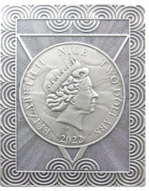 Niue 2022 2$ Dark Nature Tiger Mantra 50g .999 silver coin