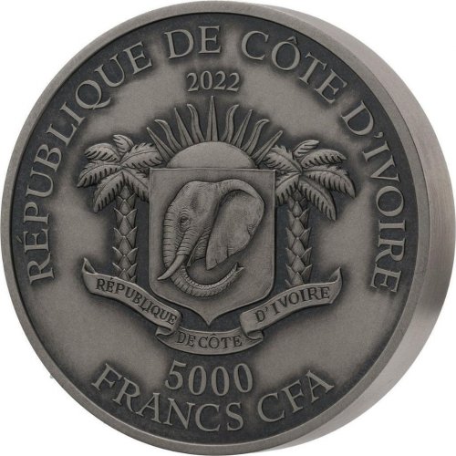 Ivory Coast 2022 Mauquoy Haut - African Big Five - COMPLETE 5 Oz silver coin