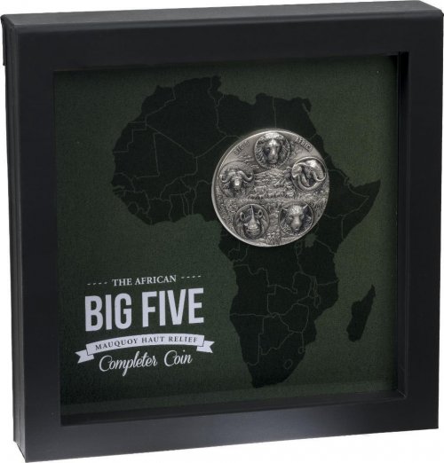 Ivory Coast 2022 Mauquoy Haut - African Big Five - COMPLETE 5 Oz silver coin