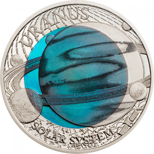 Palau 2018- 2$ - Solar System - Uranus -Silver and Niobium coin