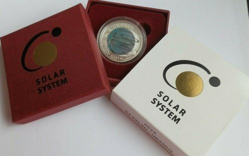 Palau 2018- 2$ - Solar System - Uranus -Silver and Niobium coin