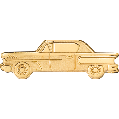 Palau 1$ - Special Shapes Gold - Golden Classic Car coin