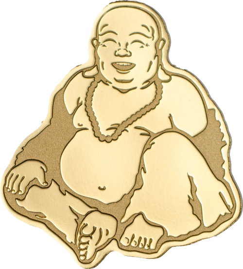 Palau 1$ - Laughing Buddha Gold coin