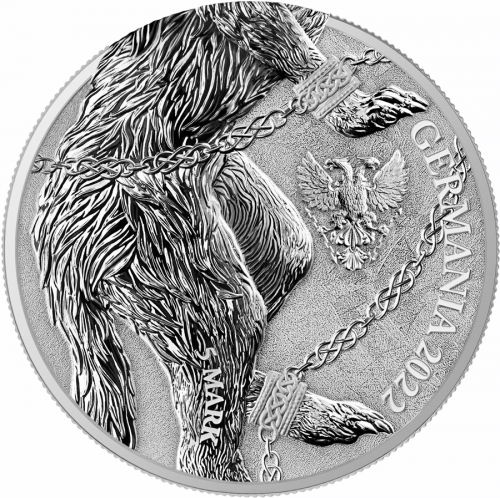 Germania 2022 5 Mark Germania Beasts - Fenrir 1 Oz Silver Coin