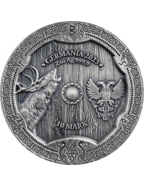 Germania 2023 10 Mark Valkyries: Ostara 2 Oz Antique Finish Silver Coin