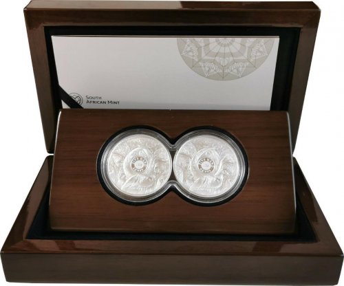  South Africa 2021 Big Five Buffalo Set 2x1 Oz Silver Double Proof Coin