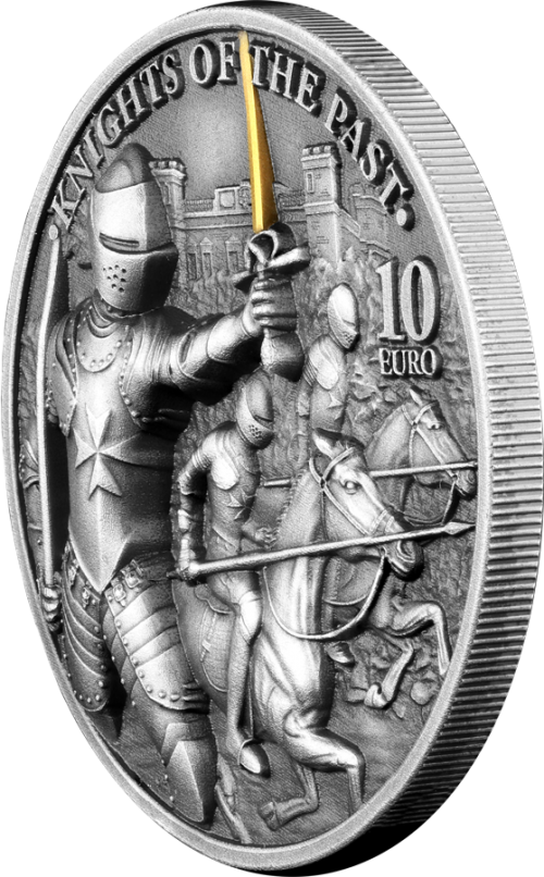 Malta 2021 10euro Knights of the past 2 Oz Silver High Relief Coin