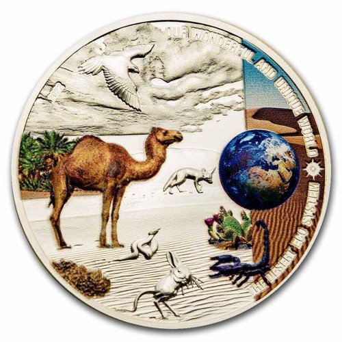 Palau 2022 10$ - DESERT Our Earth Ecosystems 2 Oz Silver Coin