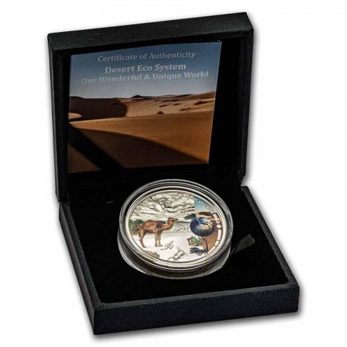 Palau 2022 10$ - DESERT Our Earth Ecosystems 2 Oz Silver Coin