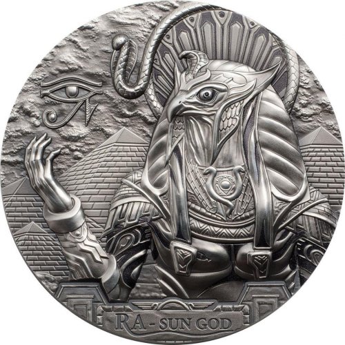 Cook Island 2018 20$ Gods of the World - Ra Sun God 3 Oz Silver Coin