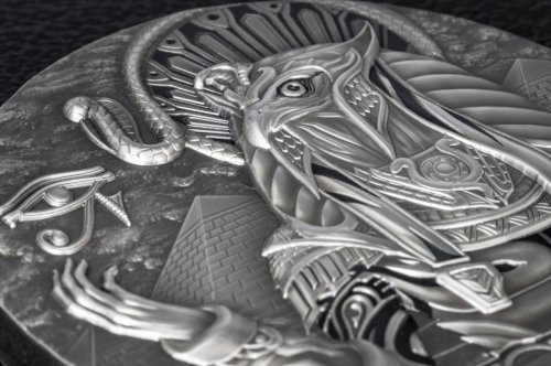 Cook Island 2018 20$ Gods of the World - Ra Sun God 3 Oz Silver Coin