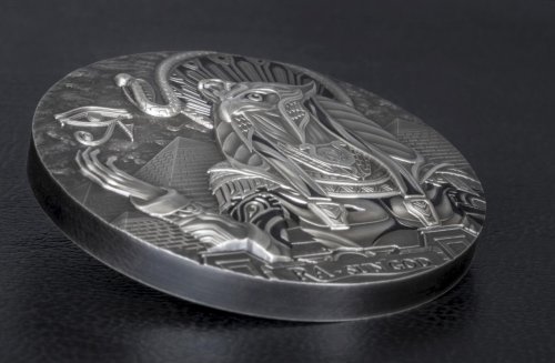 Cook Island 2018 20$ Gods of the World - Ra Sun God 3 Oz Silver Coin