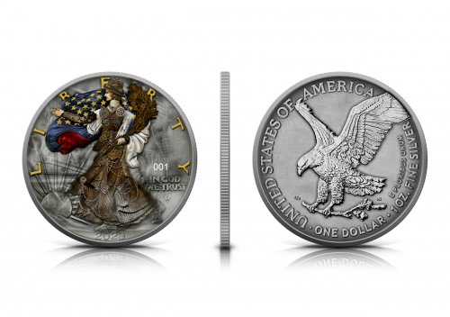 USA 2023 1$ American Eagle - Steam Punk Ag999 1 oz silver coin