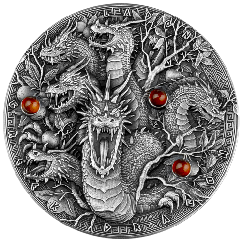 Niue 2022 2$ LADON GREEK DRAGON Dragons 2 Oz Silver Coin