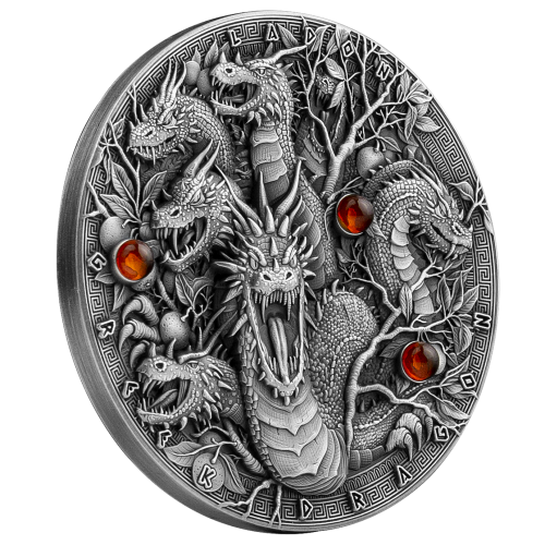 Niue 2022 2$ LADON GREEK DRAGON Dragons 2 Oz Silver Coin