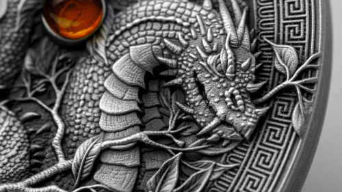 Niue 2022 2$ LADON GREEK DRAGON Dragons 2 Oz Silver Coin