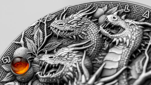 Niue 2022 2$ LADON GREEK DRAGON Dragons 2 Oz Silver Coin