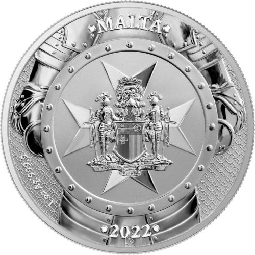 Malta 2022 5euro Knights of the past 1 Oz silver coin