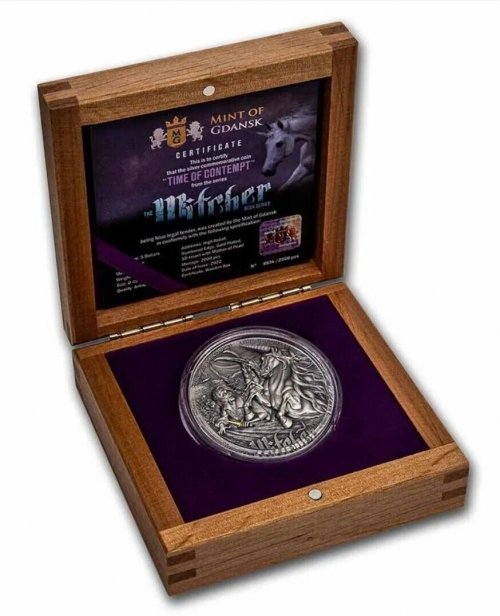 Niue 2022 5$ TIME OF CONTEMPT The Witcher 2 Oz Silver Coin 