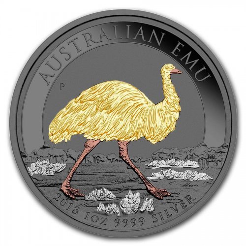 Australia 2018 1$ - Precious Australian Beauties -Emu silver coin