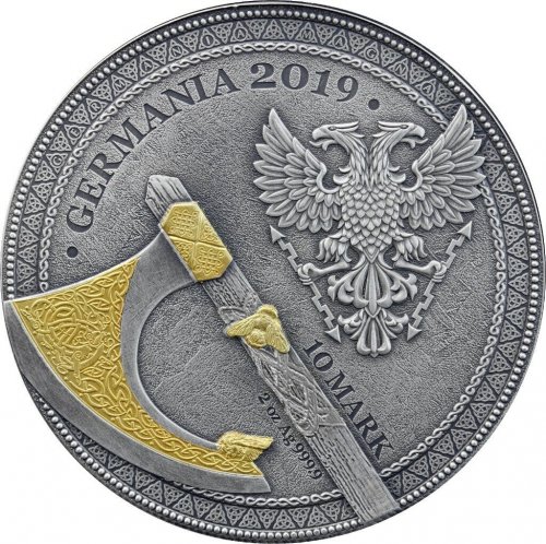 Germania 2019 10 Mark - The Warriors - BERSERK - 2 Oz Silver Coin