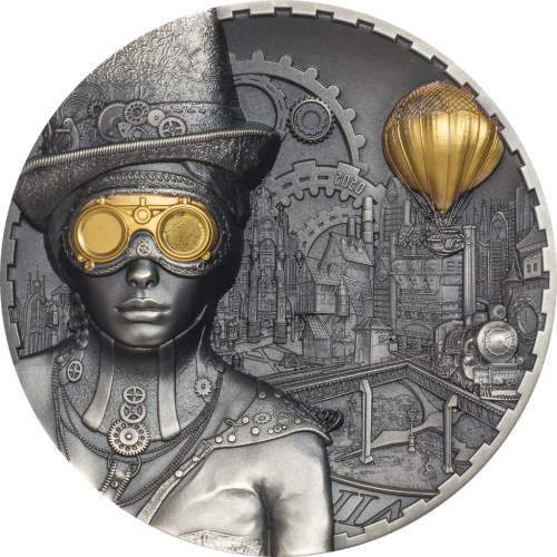 Cook Islands 2020 20$ - Steampunk - 3 Oz Antique Silver Coin