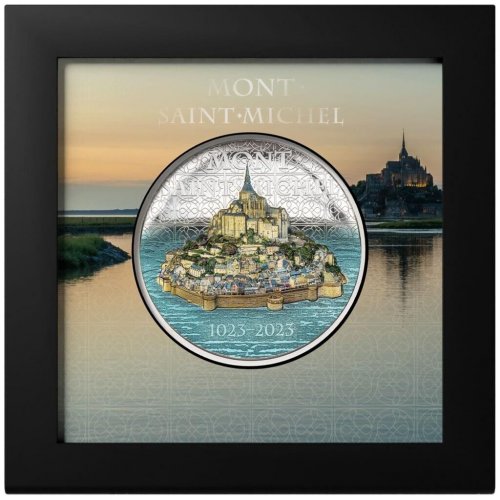 Cook Islands 2023 25$ - MONT SAINT MICHEL 5 Oz Silver Coin