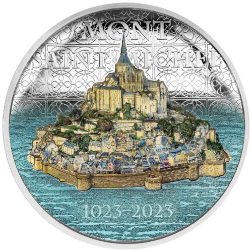 Cook Islands 2023 25$ - MONT SAINT MICHEL 5 Oz Silver Coin