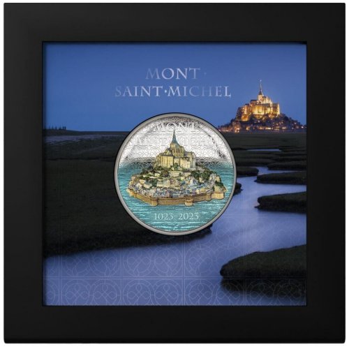 Cook Islands 2023 10$ - MONT SAINT MICHEL 2 Oz Silver Coin