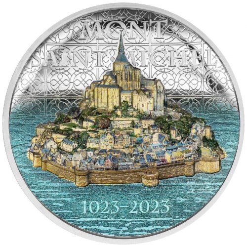 Cook Islands 2023 10$ - MONT SAINT MICHEL 2 Oz Silver Coin