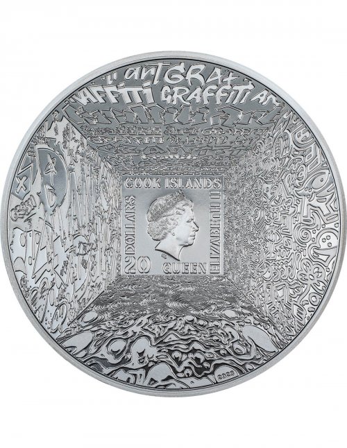 Cook Islands 2023 20$ - MONA LISA Graffiti Art 3 Oz Silver Coin