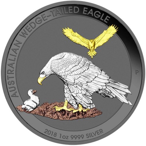 Australia 2018 1$ - Precious Australian Beauties -Wedge Tailed Eagle silver coin