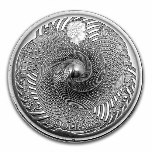 Cook Islands 2023 5$ SPINNING 1 Oz Silver Coin