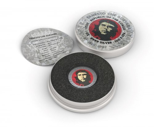 Congo 2023 100 Francs CFA Che Guevara Micro Mosaic Handmade Insert 1 oz silver coin